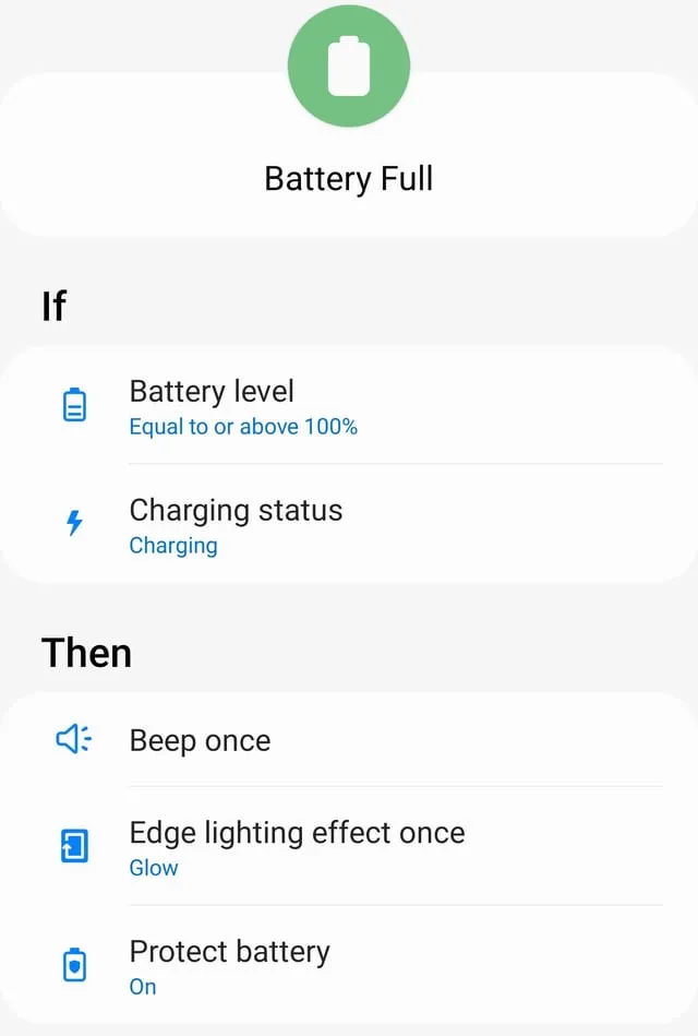 mobile charge full battery
