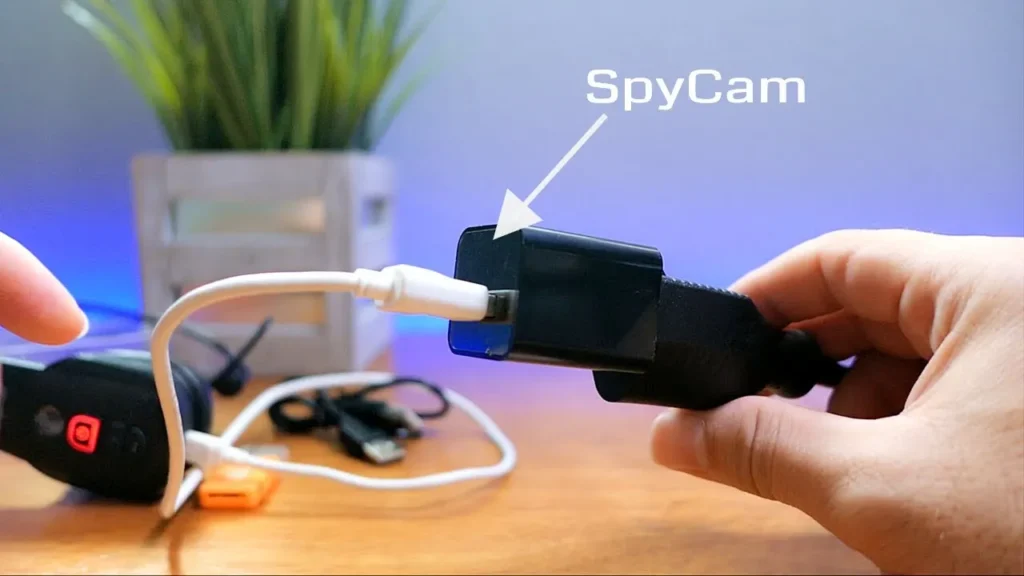 Installing smart charger spy camera